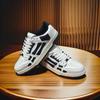 Couple's canvas shoes, 2024 spring and summer new thick-soled color-blocked breathable cork soft white shoes