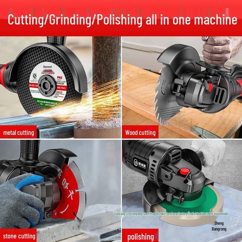 Brushless Cordless Lithium Battery Angle Grinder & Polisher - Multifunctional Cutting & Polishing Machine