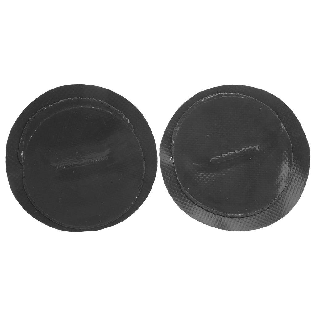 2pcs Inflatable Boat Kayak D  Pad Patch PVC Marine Stainless Steel Fixed Buckle(Black )