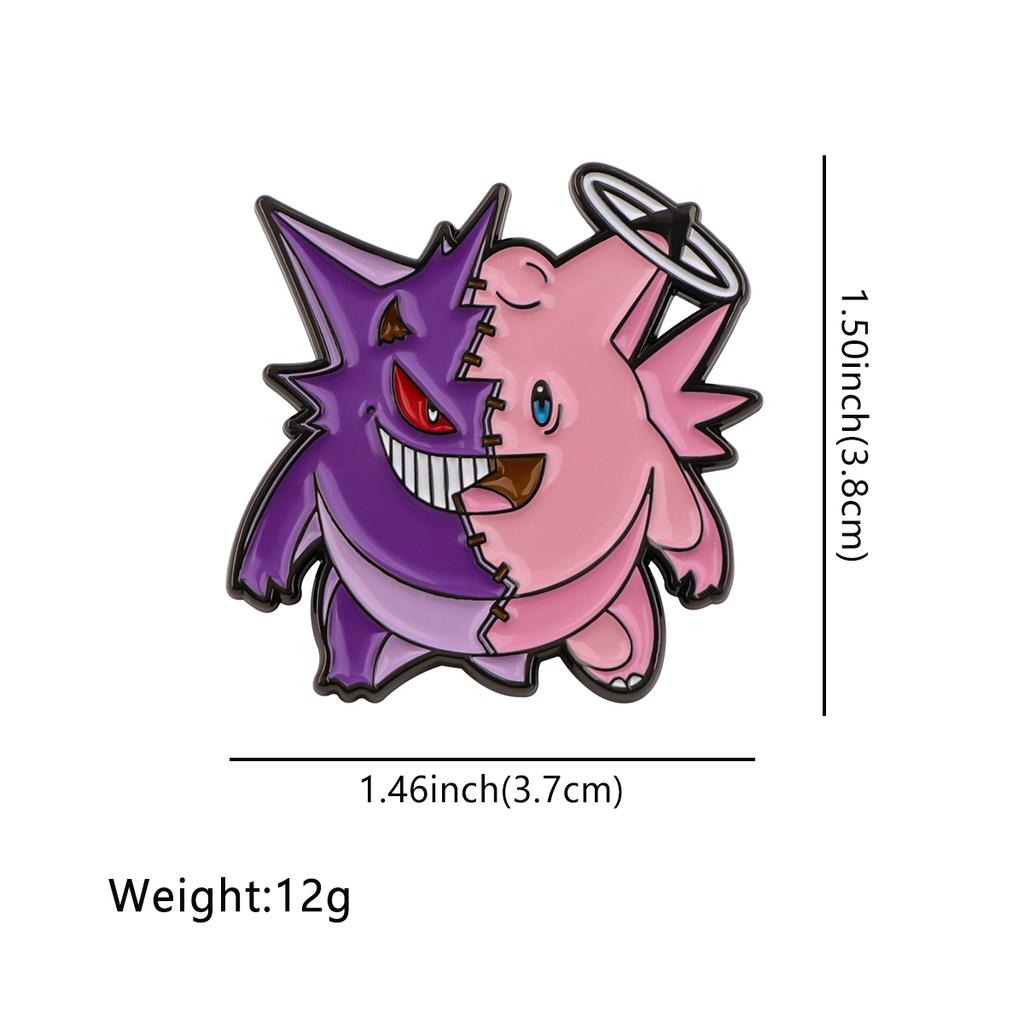 Kawaii Elf Anime Cartoon Enamel Pin Elegant Lapel Pins for Backpacks Clothes Gengar Badges Cute Brooch Jewelry Gifts for Friends