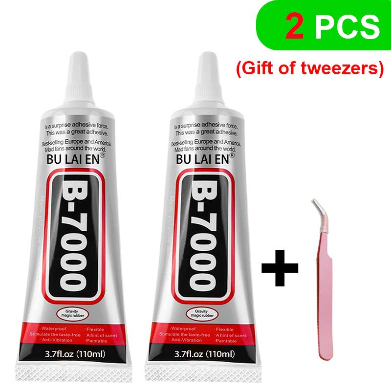 B7000 Mobile Phone Screen Super Waterproof Adhesive Universal Bonder for Apple and Samsung Touchscreen Glass 110ml Fast-Setting B7000 + T7000 Glue