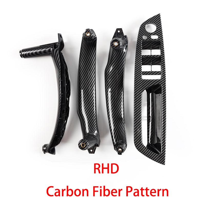 E70 4-teiliges Set LHD RHD Innen Fahrerseite Türfensterschalter Armlehne Abdeckung Zuggriff Ersatz für BMW X5 X6 E70 E71 E72 2007-2013