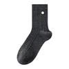 Women's Extra Thick Cable Knit Mid-Calf Socks in Trendy Gray - Cozy Autumn/Winter Japanese Style