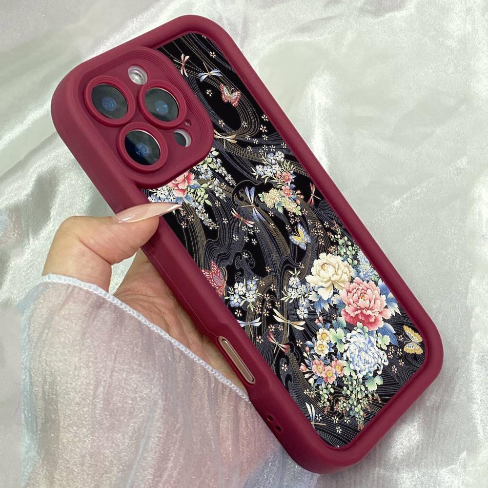 JT61 Beautiful Flowers Dragonflies Redmi Note 15 Pro Huawei Honor Realme Infinix Tecno itel Motorola Google All Model Angel eyes Soft TPU Phone Case