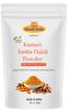 Pó de Cúrcuma Selvagem Kasturi Amba Khadi Swadeshi 100% Puro e Natural Orgânico Para Pele Radiante, Remoção de Bronzeado e Controle de Acne Rosto e Corpo C