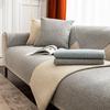 Japanese Hemp Feeling Living Room Fabric Sofa Cushion Universal In All Seasons Solid Color Cushion Cloth Cover Cloth Towel Non-Slip Backrest Cover