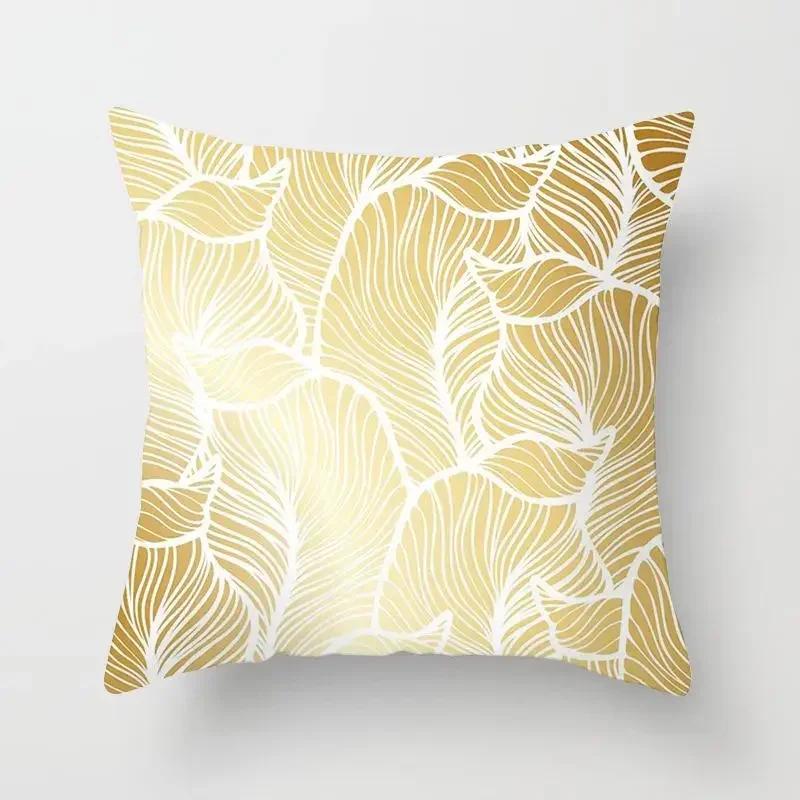 Golden Sofa Pillowcase Digital Printing Office Cushion Cover