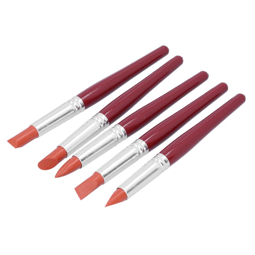 Silicone Clay Sculpting Tool Portable Pottery Clay Color Shaper Modeling Tool SetRed