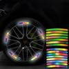 20pcs Car Wheel Hub Reflective Strips Tire Rim Colorful Stickers Night Driving Decors for Car-Styling Accessories