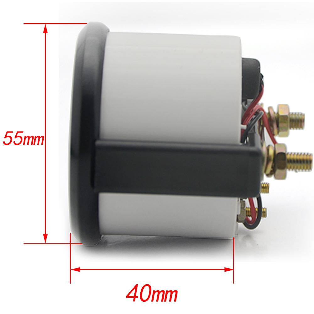2' 52MM Black Water Temp/Oil Temp/Oil Press PSI/Oil Pressure KG/Volt/Ammeter/Fuel Level Gauge Car Meter with Bracket Pod Holder