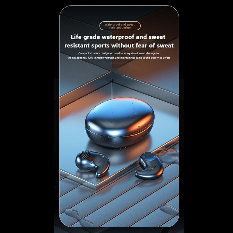 Invisible Sleep Wireless Earphone Bluetooth 5.3 Hidden Earbuds Lightweight Waterproof Noise Proof Touch Control Headphones