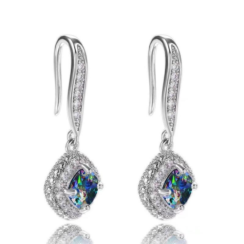 New Style Square Zirconia Earrings for Fashion Accessories