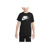 Nike Sportswear Amplify Letter Logo Digital Print Crew Neck Casual Short Sleeve T-Shirt Kids T-Shirts Black DR9672-010