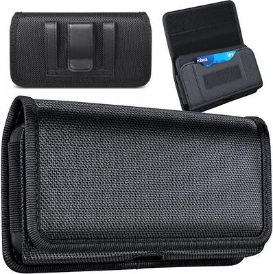 Men's Waist Clip Sleeve with Velcro for 4.7-7.2" Phones, Nylon Horizontal Sleeve