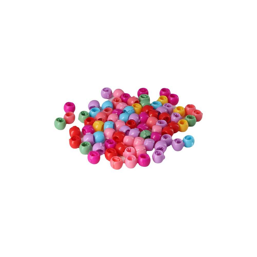 40pcs/set Hollow Hair Braids Maker Beads Plastic Hair Claw Clips Candy Colors Hair Accessories Kids