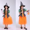 Halloween Devil Witch Cosplay Costume Shrine Maiden Wizard Costume Kids Girls Children Elementary School One Piece Dress Tulle Performance Costume