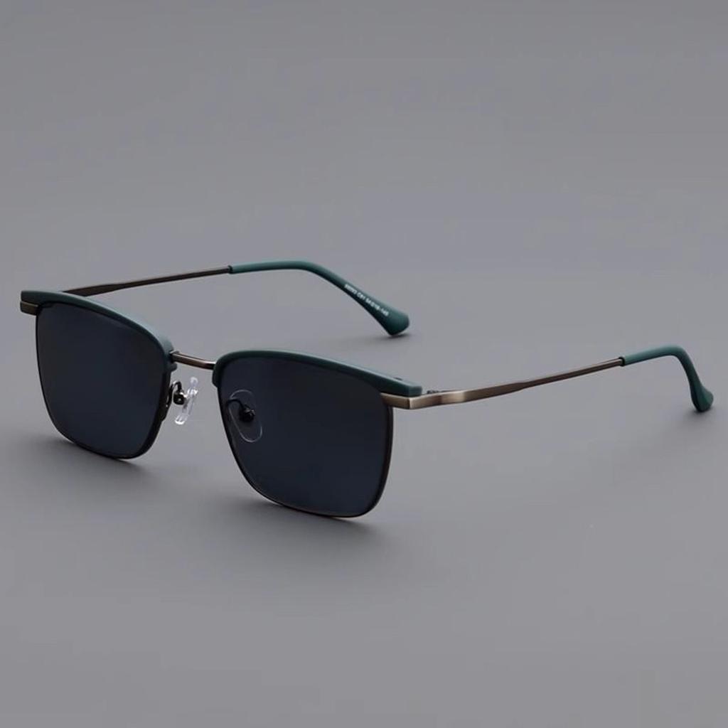 Rectangular Polarized Sunglasses for Men and Women UV Protection Lightweight Metal Frame Classic Design Eyewear for Outdoor Use