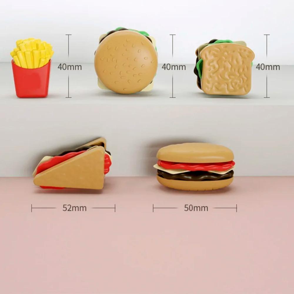 9 PCS Set Detachable Plastic Snack Hamburger Pretend Toy Kids Kitchen Play House Food Toy