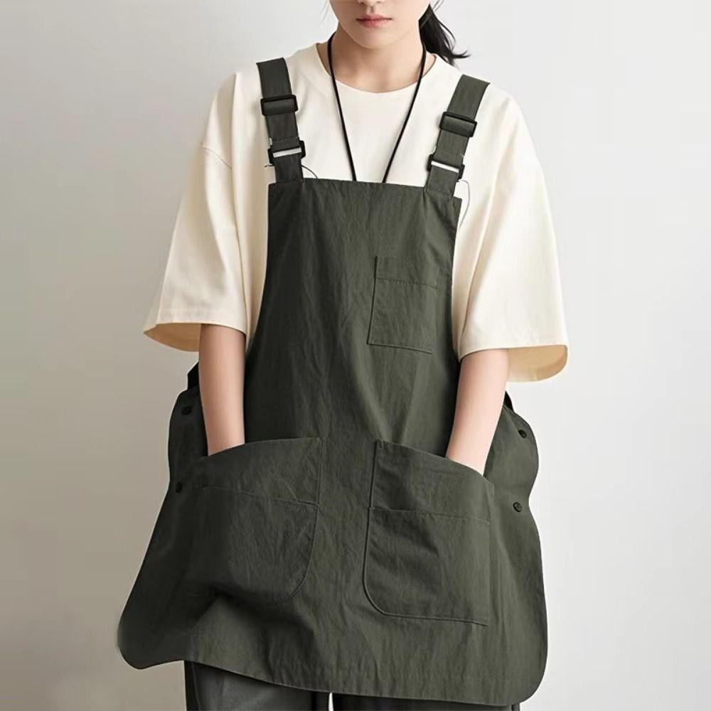 Waterproof Baking Apron Sleeveless Kitchen Cooking Apron Lightweight Workwear Apron Coffee Shop
