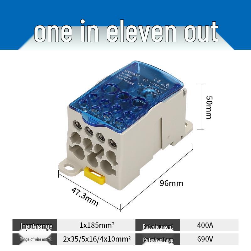 Single-Level DIN Rail Distribution Box, 80A-400A