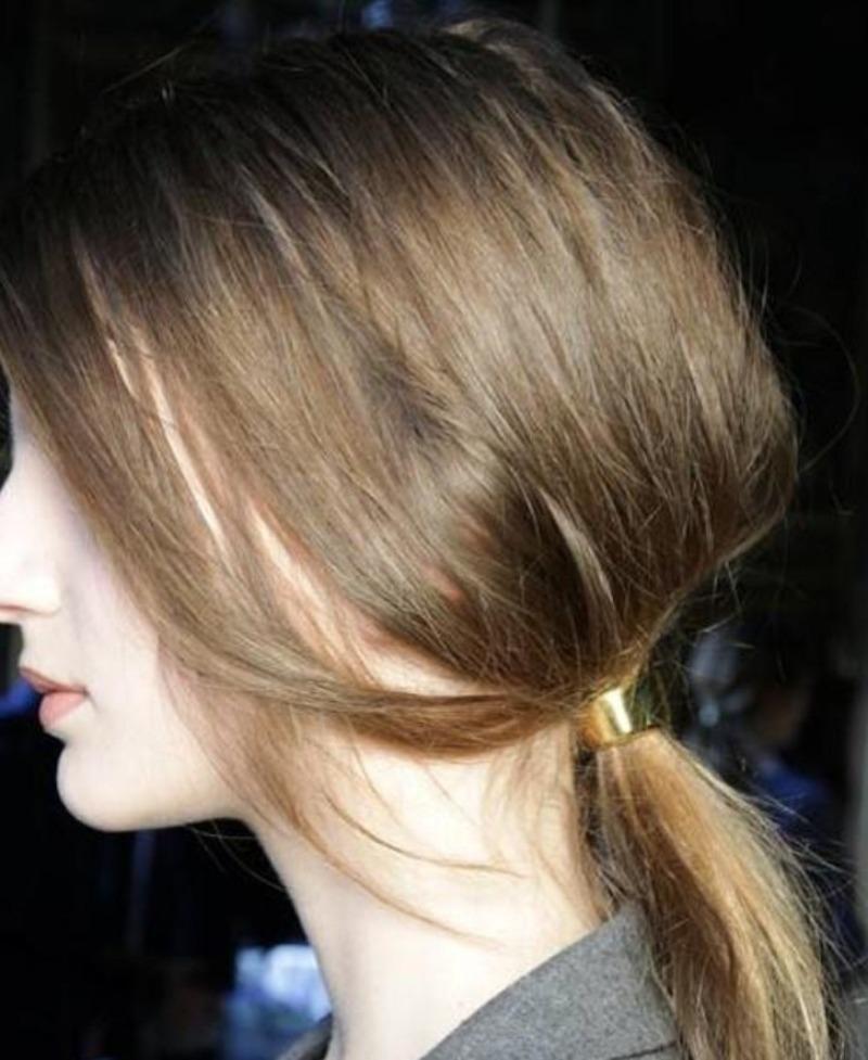 2Pcs Fashion New Hair Accessories Metal Semi-circle Hairband, Simple Smooth Crescent Shaped Metal Ponytail Buckle