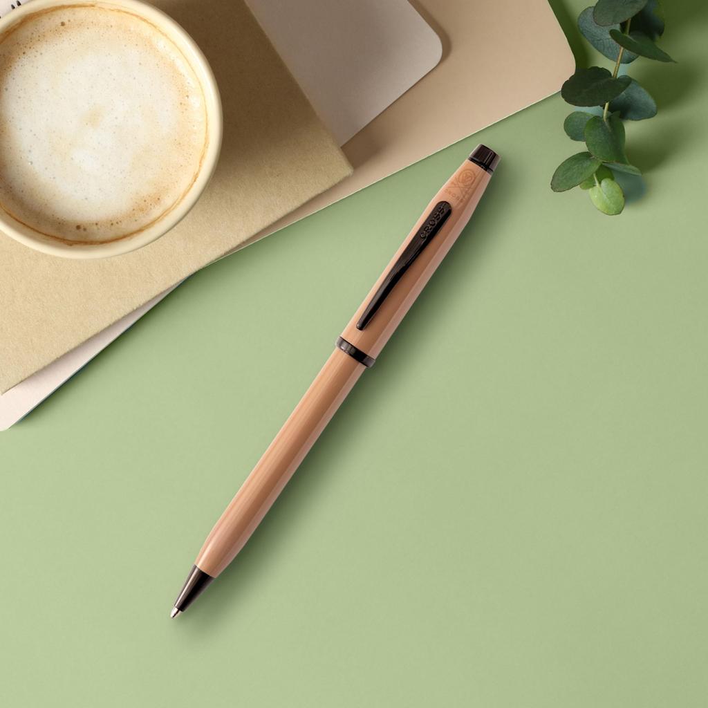Cross Century II Beige Premium Gift Boxed Premium Ballpoint Medium Perfect Gift for Day or Promotion Oil-Based Pen, Nib, Father's