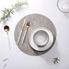 PVC Mat Nordic Style Round Printed Dining Table Cushion Heat Resistant Insulation Western-Style Plac