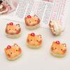 4Pcs Cartoon Diy Resin Accessories, Sandwich Cake, Cat Head, Cream Glue Hair Clip, Shoe Buckle, Keychain, Pendant Accessorie