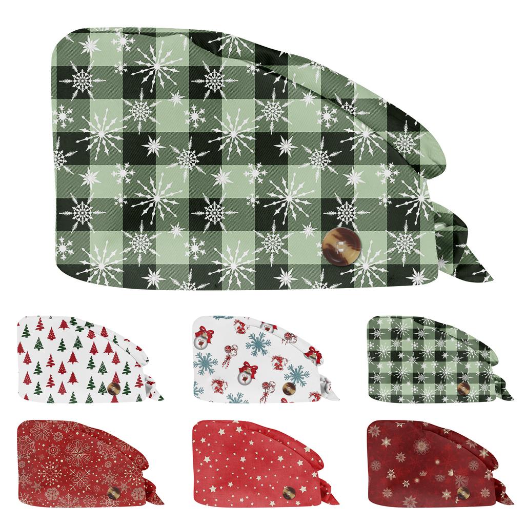 Módní vánoční potisk Pracovní čepice Casual Wash Hat Bag Cap