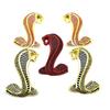 2x Snake Cobra Car Front Grille Emblem Side Fender Badge Rear Trunk Car Stickers  Accessories
