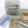 100Pieces 6mm/8mm/10mm Grommet Eyelets Assortment Kits with Tool Metal Eyelets Kits for Leathers Fabric Belt Clothes