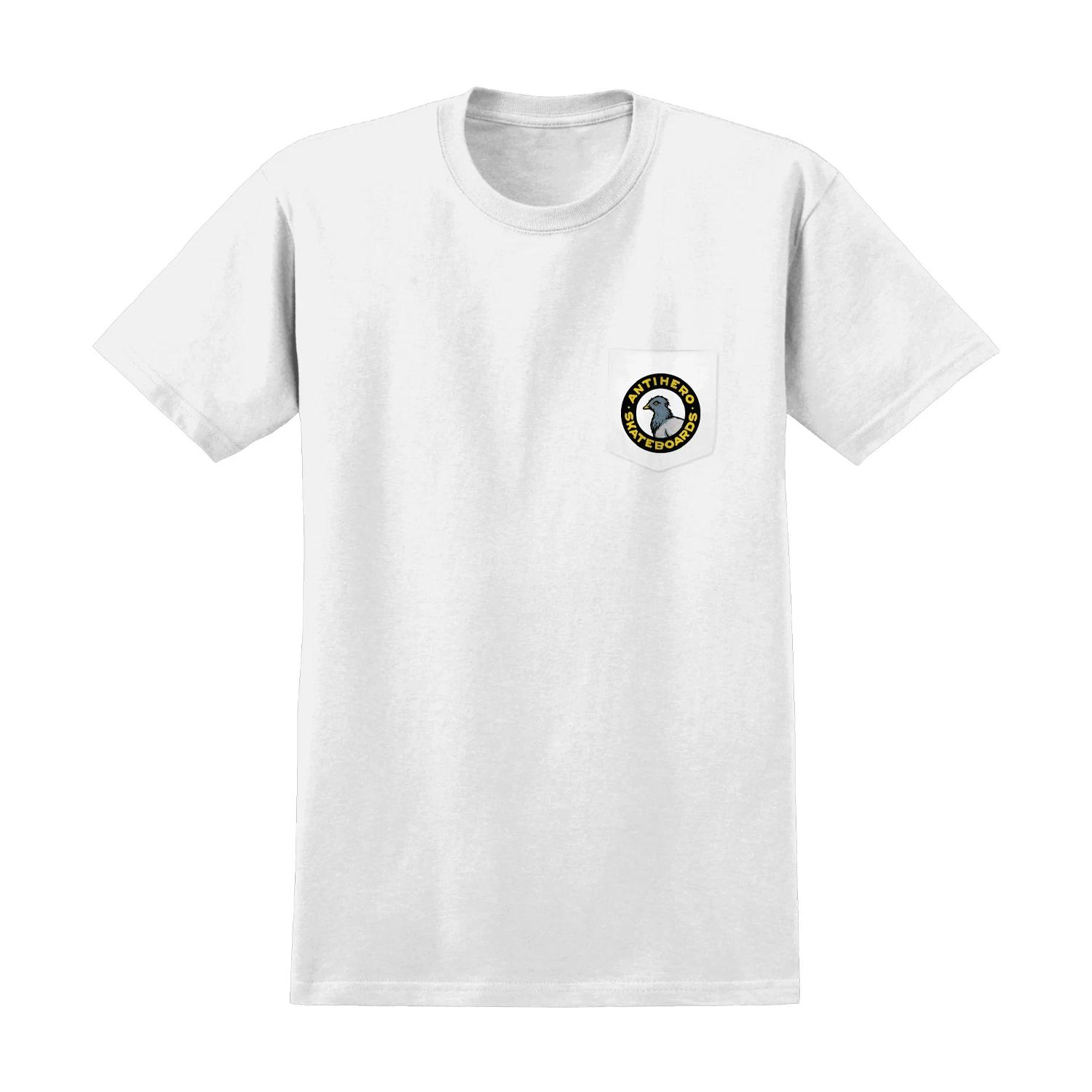 Anti Hero Skateboards Shirt Pigeon Round Pocket White Mens L
