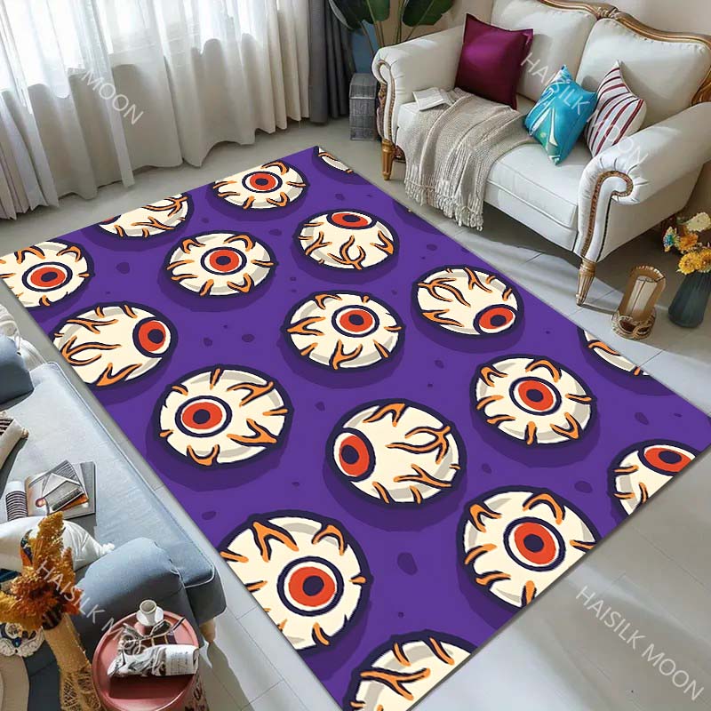 Multi Size Eyeball Halloween Theme Carpet for Living Room Bedroom Bedside Floor Mat Cloakroom Sofa Area Rug Fast Shipping