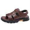 Sandals Men's Beach Shoes Cowhide Slippers Outdoor Non Slip Thick Soled