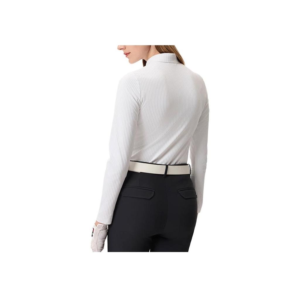 New FILA SS25 GOLF Polo Shirt Women's Jade White A11W515205F-WT