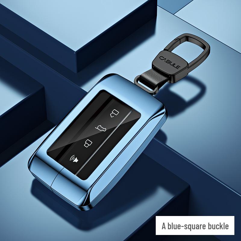 Tank 300 Car Key Case: Aluminum Alloy Full Coverage Set with Square Buckle.