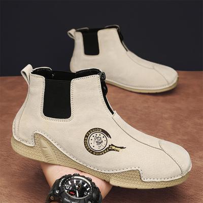 Herren Lederstiefel Outdoor Casual Sneakers Übergröße 39-46