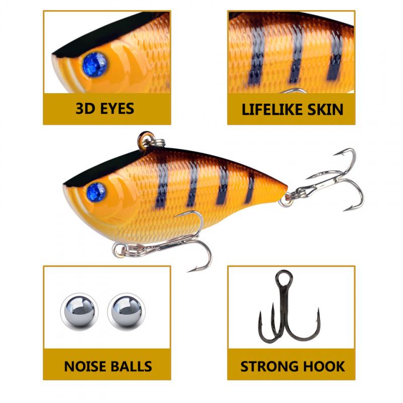 Lure Bait SinkingVIB10Gram55mmBionic Long Casting Hard Bait Fake Fish Bait for Mandarin Fish, Bass, and Mandarin Fish, Suitable