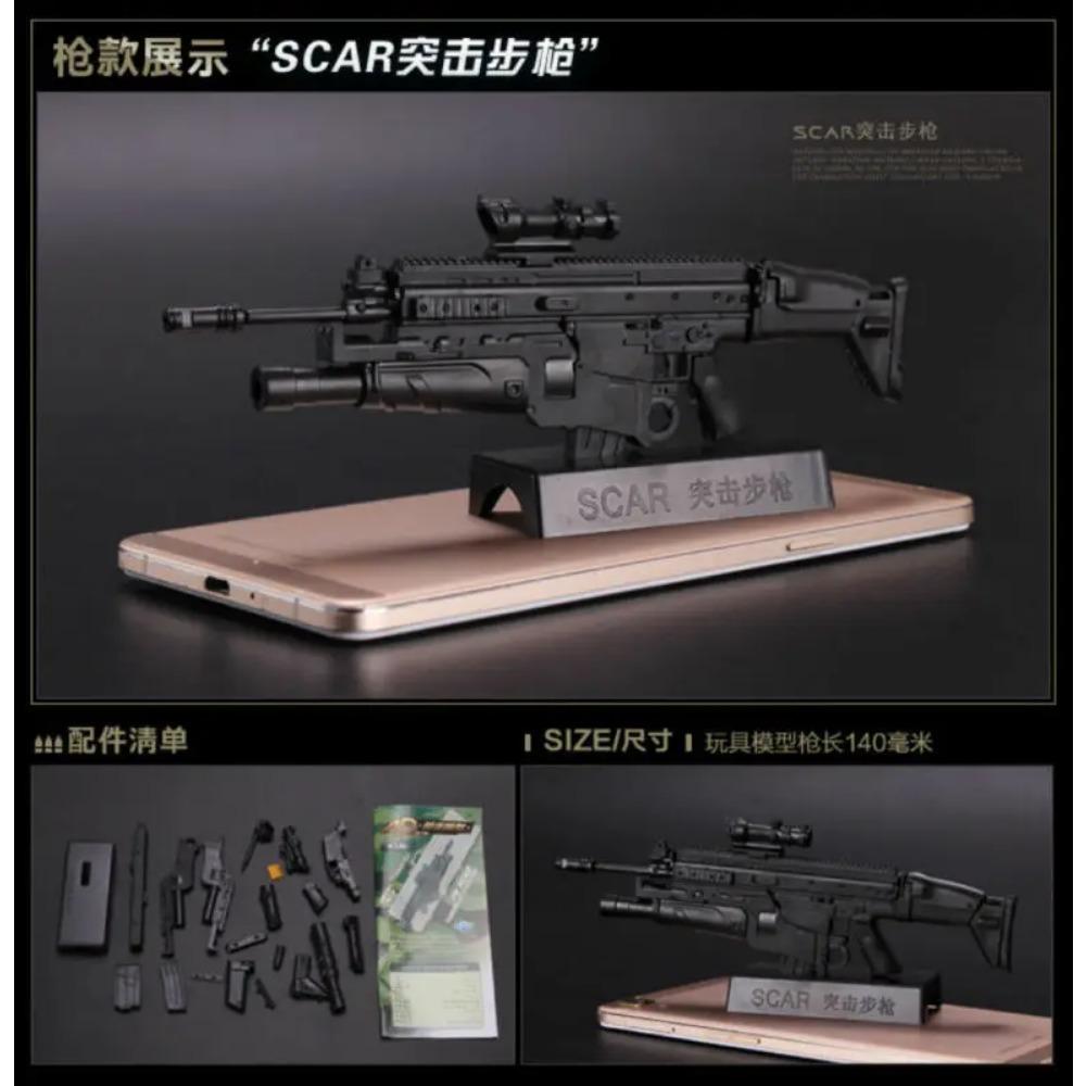 

1:Игрушка в масштабе 6 Мини-модель пулемета M134 MG42 AK47 98K Пазлы Кирпичики для сборки Оружие Сцена Песочница Игрушка