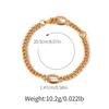 K Gold Plated Copper Cuban Thick Chain Fashion Bracelet For Women
