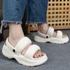 Fashion Women White Chunky Platform Sandals Women Summer 2025 Soft Non Slip Beach Shoes Woman Fashion Thick Bottom Eva Sandalias Mujer