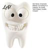 Novelty Bathroom Decor 3D Printed Smiling Tooth Toothbrush Holder Funny Dental Desk Figurine Counter Organizer Creative Shaped Storage Stand