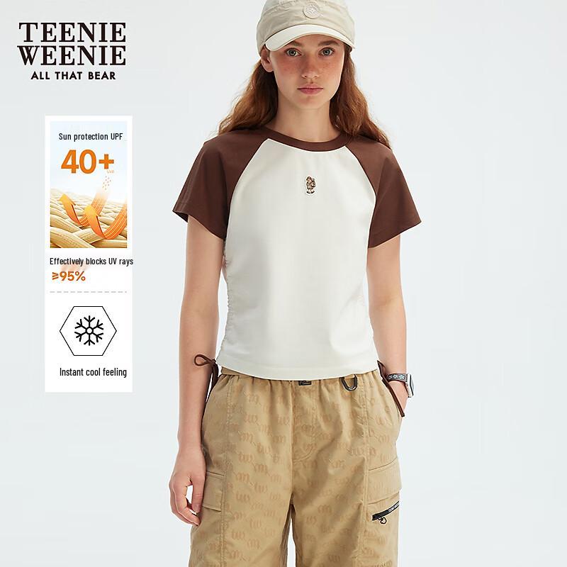 Teenie Weenie Women s 2025 Autumn Retro Raglan Sleeve T-shirt L
