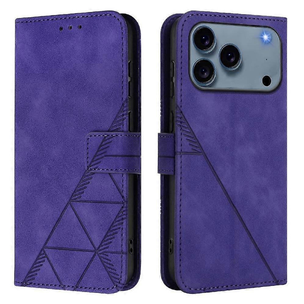 iPhone 17 Pro Max Geometrische Prägung Brieftaschen-Handyhülle mit Handgelenkschlaufe, Magnetische Klapphülle Stoßfest Schutz