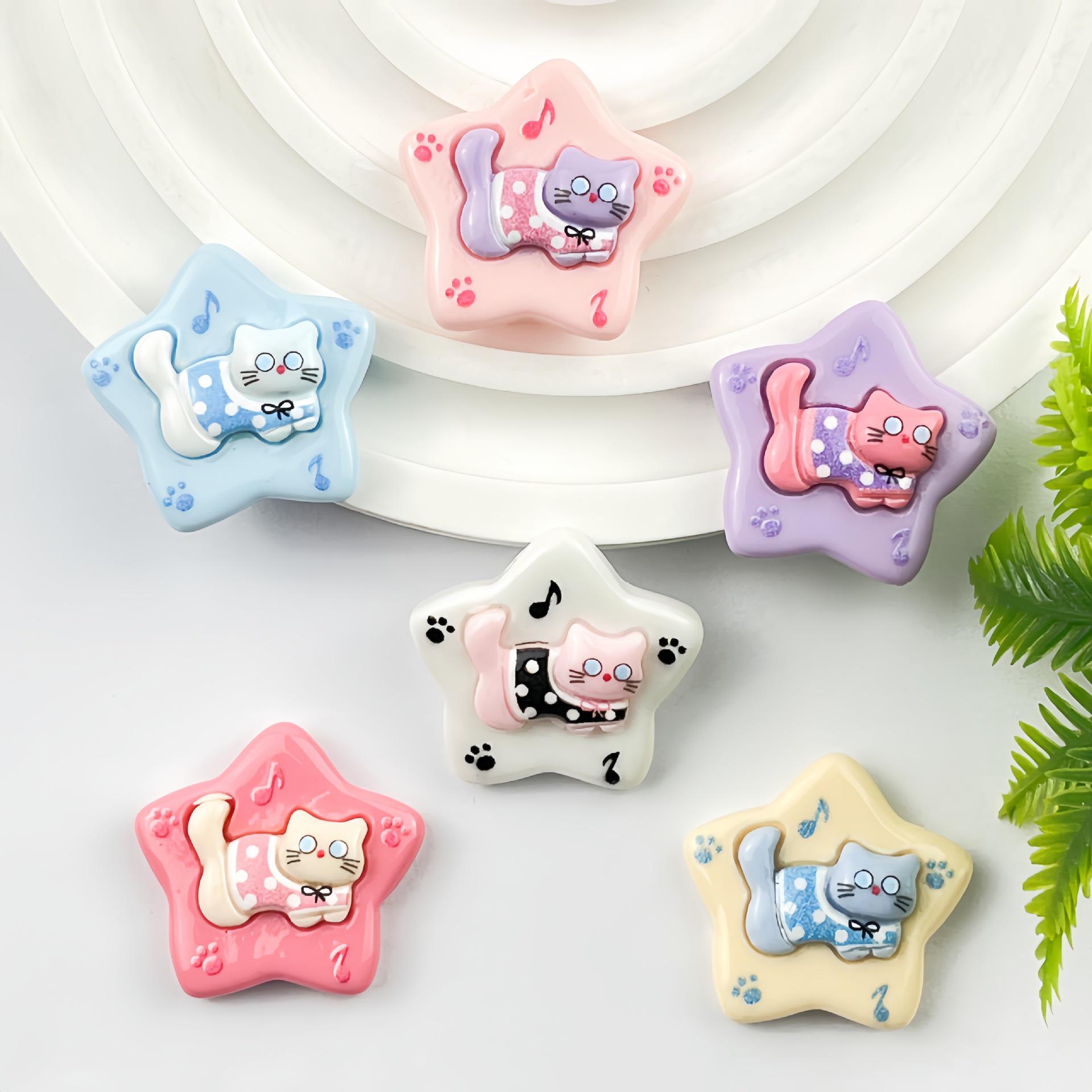 Cartoon Glossy Plate Lazy Cat Resin Accessories: Handmade Hair Clips, Phone Cases, Water Cups, Headwear.