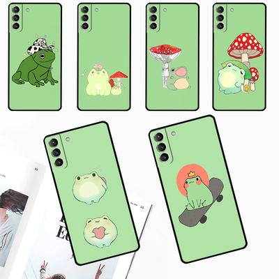 Mint Green The Frog Mushroom Cover For Samsung Galaxy S23 Ultra S8 S9 S10 S22 Plus S20 S21 FE Note 10 20 S24 Ultra Case