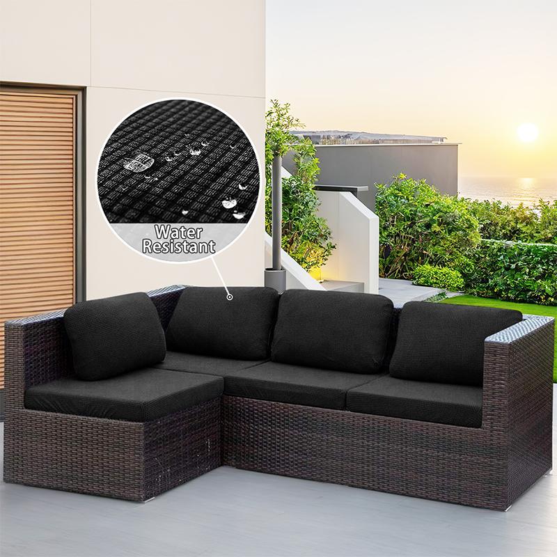 

Outdoor Sofa Cover Waterproof Polar Fleece Home Hotel Garden Patio Sofa Cushion Covers Sun-proof Anti-Dust Furniture Protect One seater