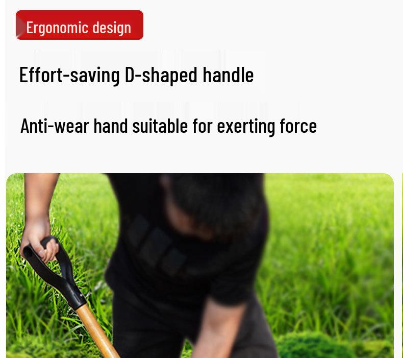 Large Manganese Steel Gardening Shovel for Digging, Planting Trees, Flowers, Vegetables – Thickened Iron for Agricultural Use