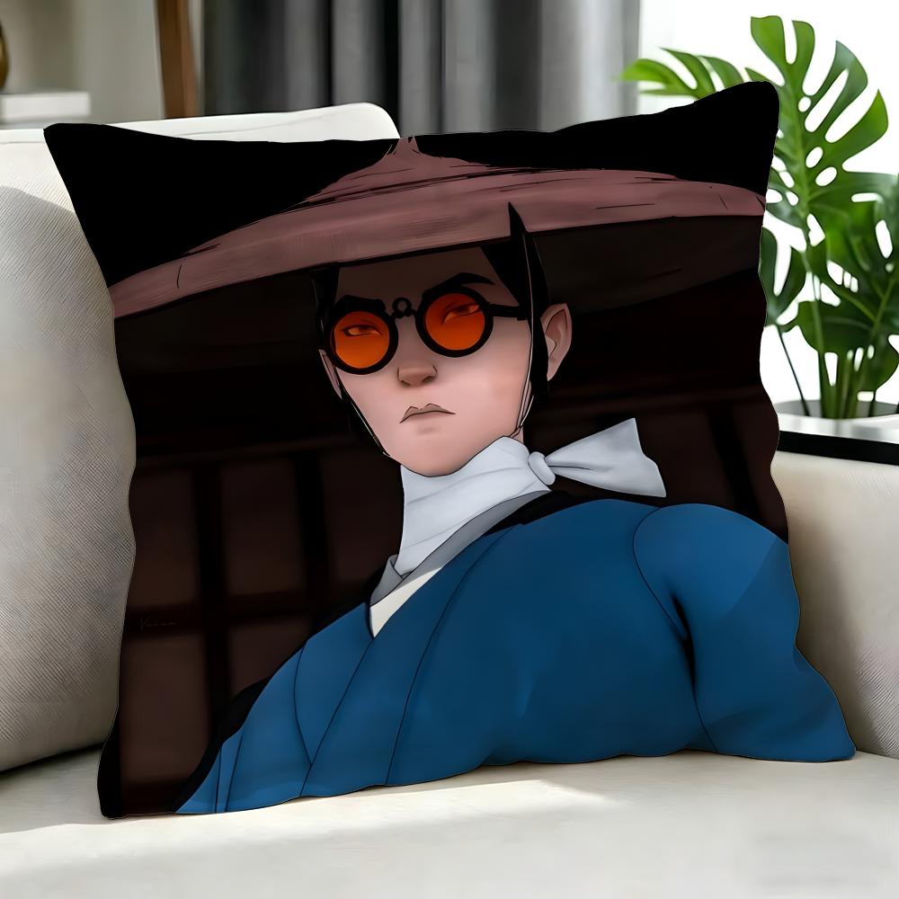 Anime BBlue Eye Samurai Cushion Cover Cushion Cover Set Pcs x x x Pillowcase Decorative Sofa Home Decor