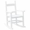 Vidaxl Children's Rocking Chairs, 2 Pcs, White, Poplar Wood